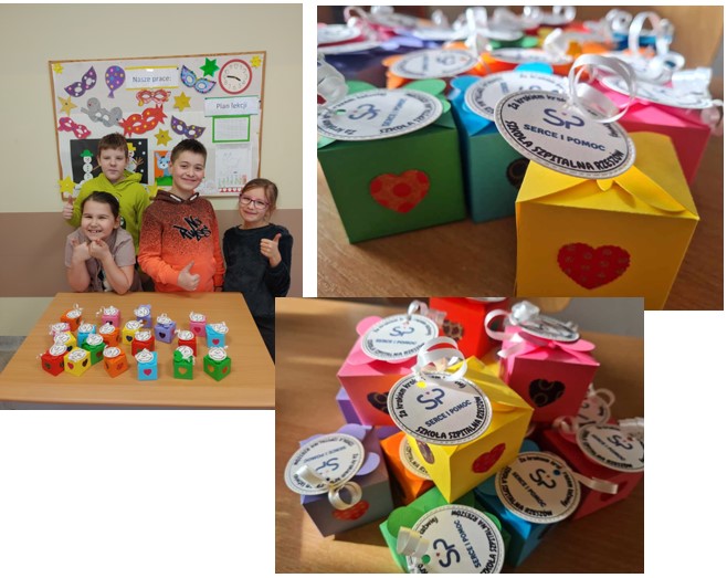 Serce i pomoc słodka niespodzianaka